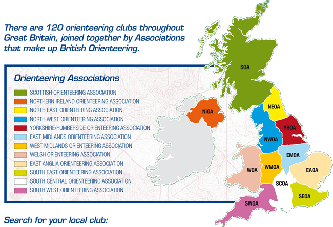 Club locator map