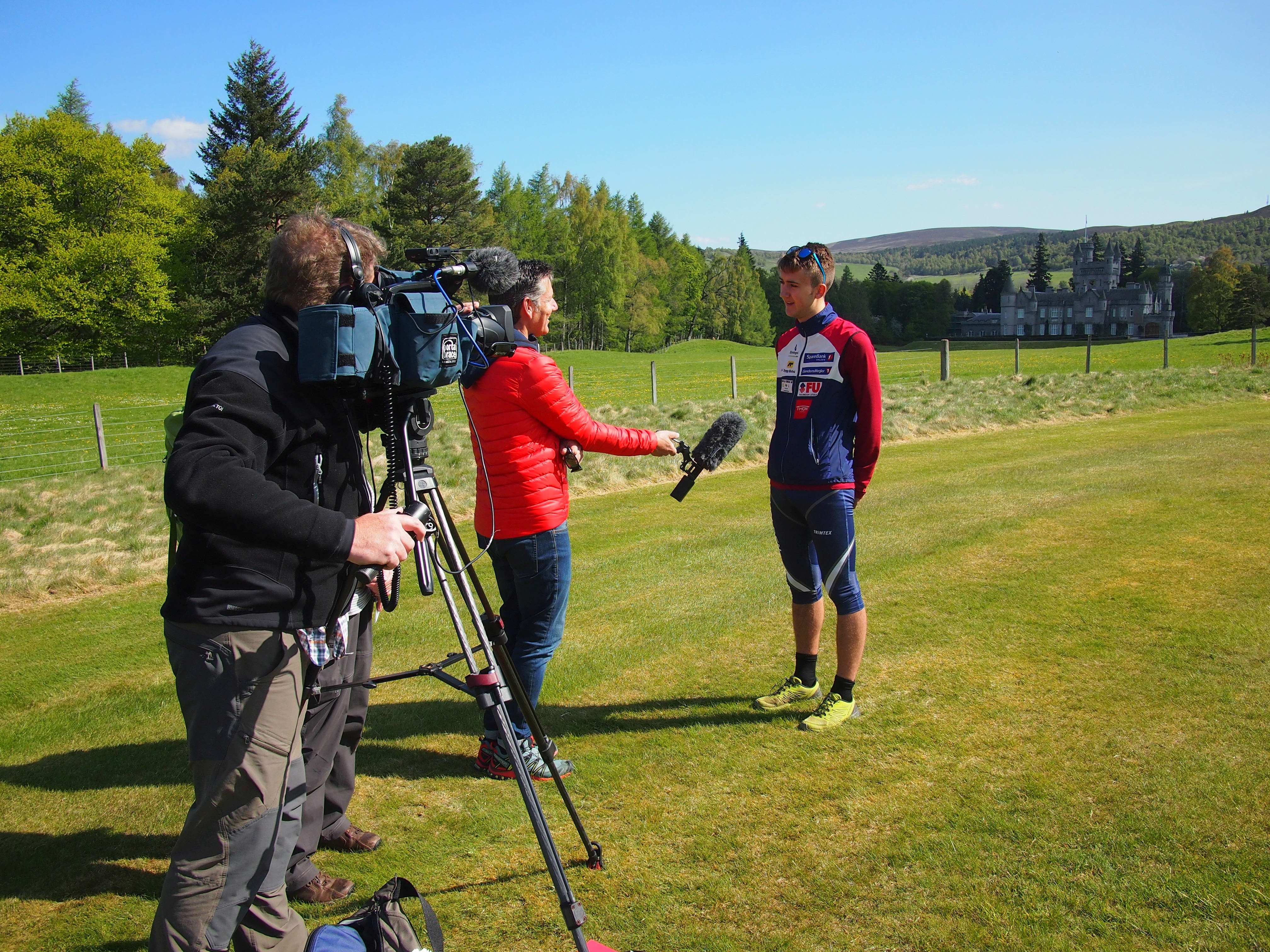 

Sasha being interviewed by Dougie Vipond.  

