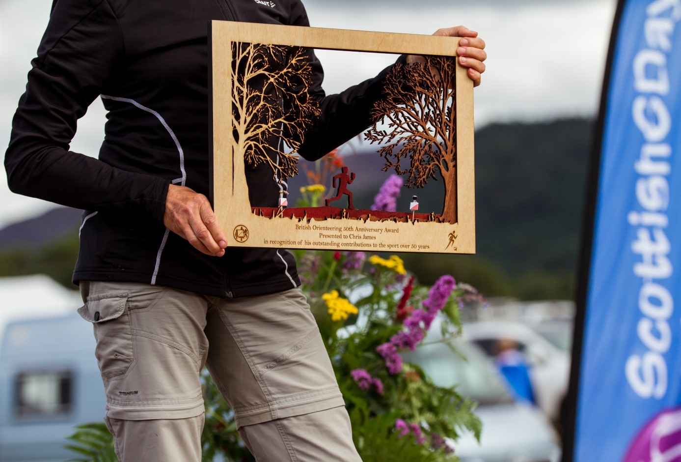 British Orienteering 50th Anniversary
Award Presented to Chris James in recognition of his outstanding contributions
to the sport over 50 years.