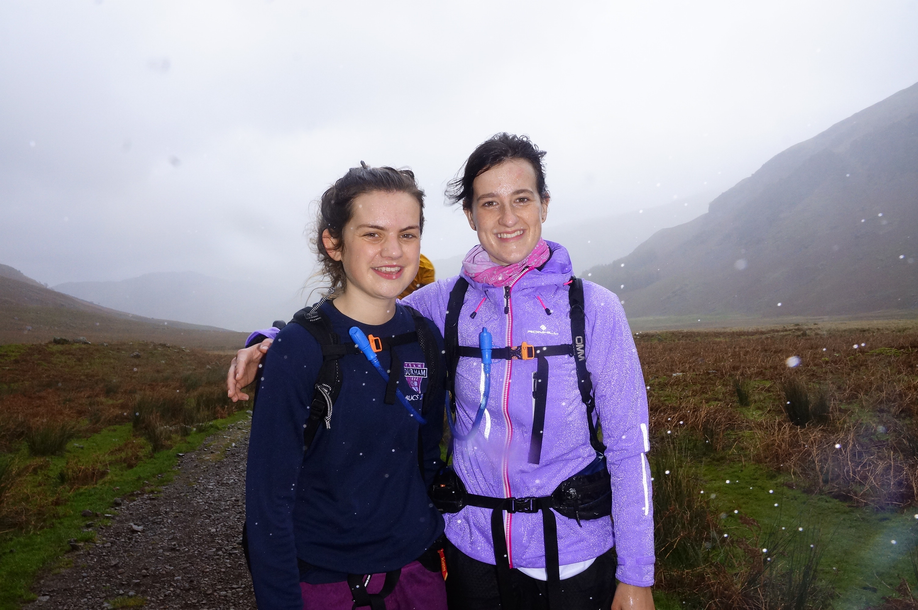 Frances
Brown and Victoria Duncan before the start