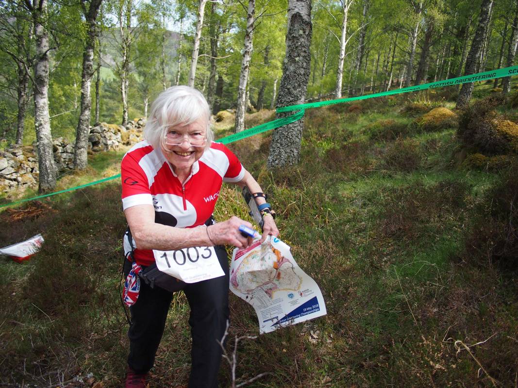 Ursula Oxburgh setting out uphill