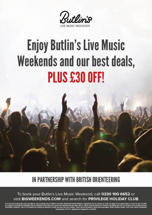 £30 off Butlin’s Live Music Weekends!