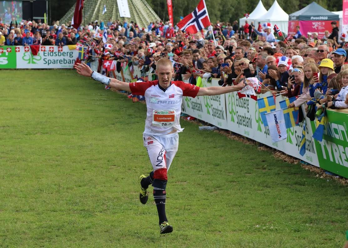 Lundanes celebrates.  Photo credit: Rob Lines