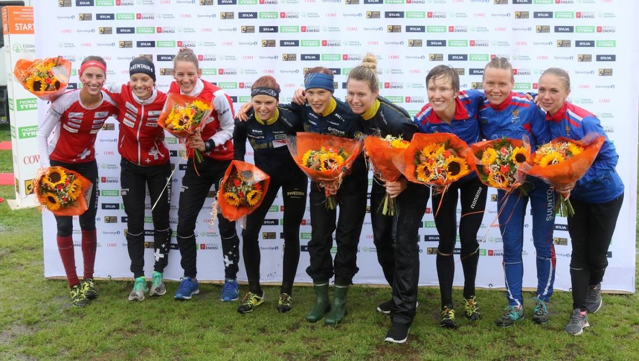 Womens: Gold, silver, bronze medal winners