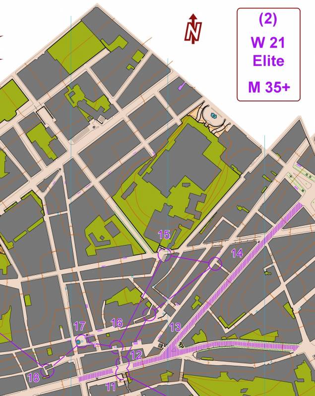 Extract from the W 21E map used on Day 3