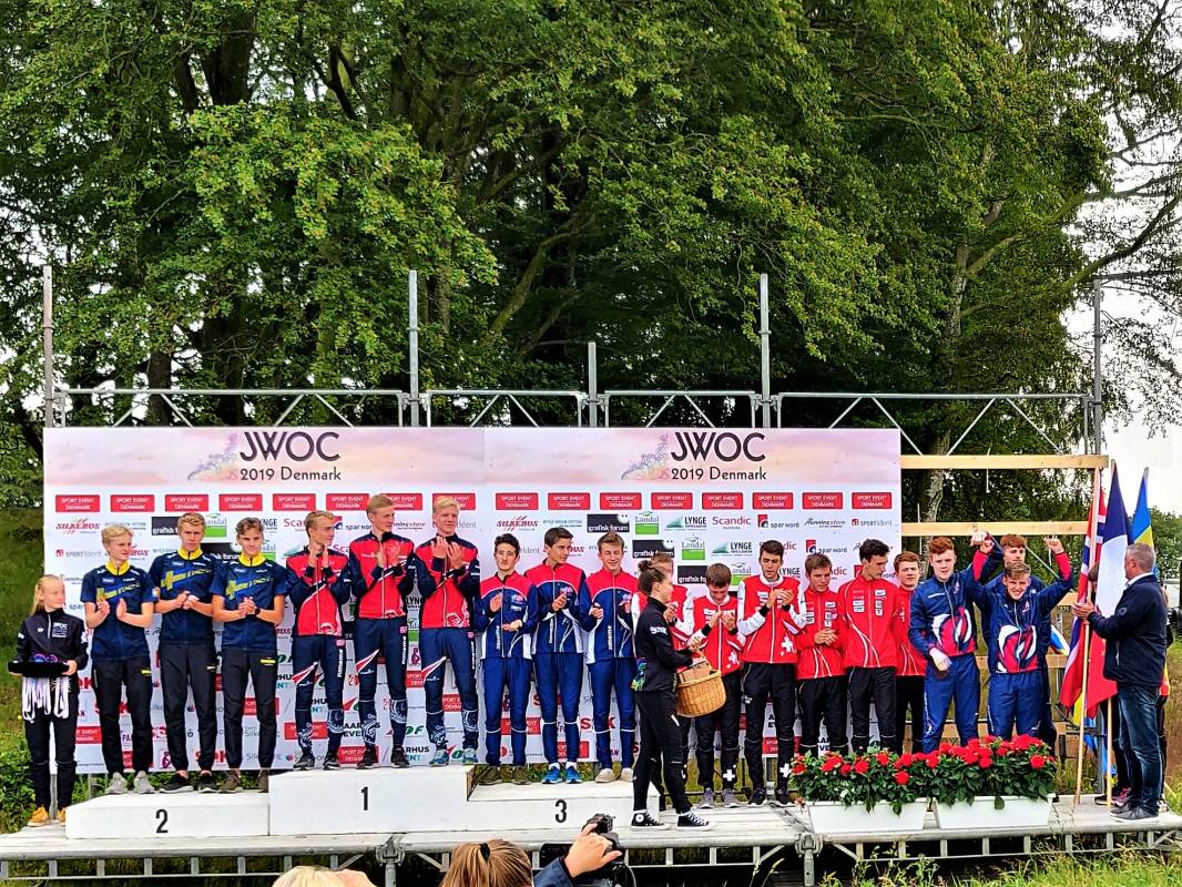 Podium for Eddie Narbett, Alastair Thomas and Freddie Carcas