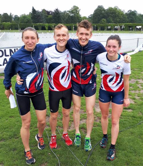 Tessa, Peter, Ralph and Megan after the Sprint Relay