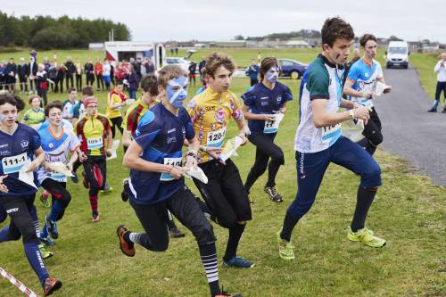 Juniors with their race face on!