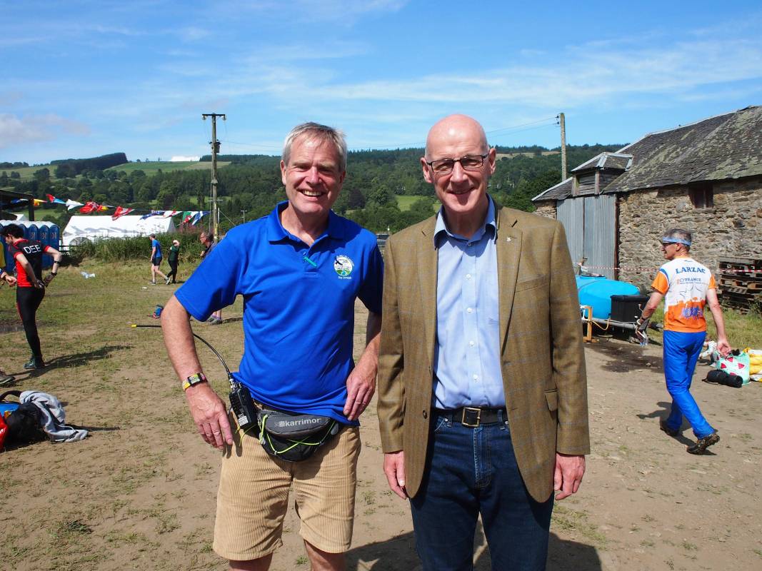 Day organiser Sam and Deputy First Minister of Scotland, John Swinney