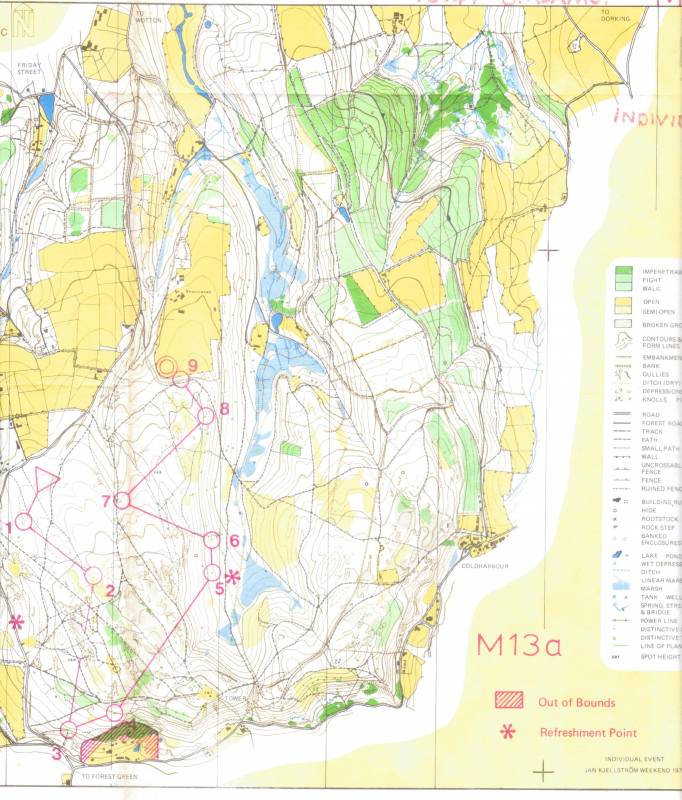 Map Leith Hill '77