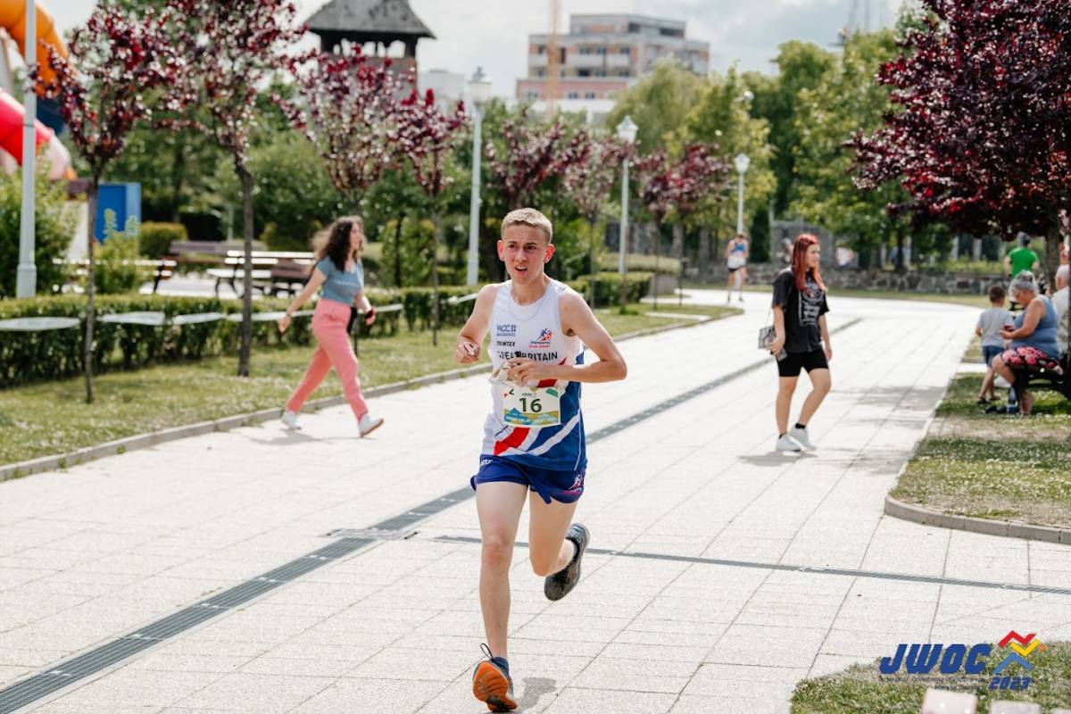 James Hammond from GB Team 1 at the Sprint Relays