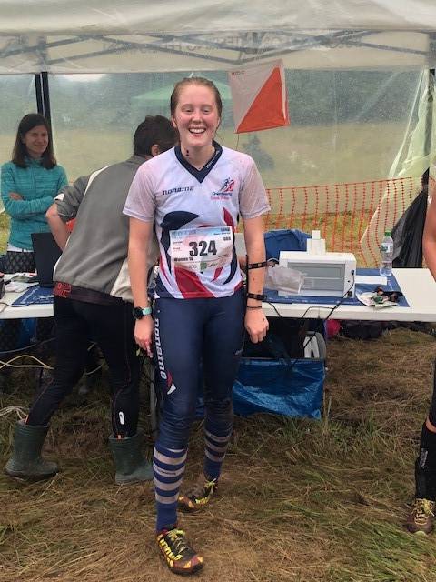 Niamh in good spirits at the finish