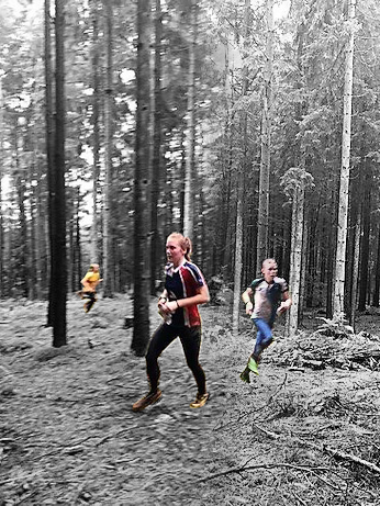 Niamh Hunter and David Bunn in their Relay