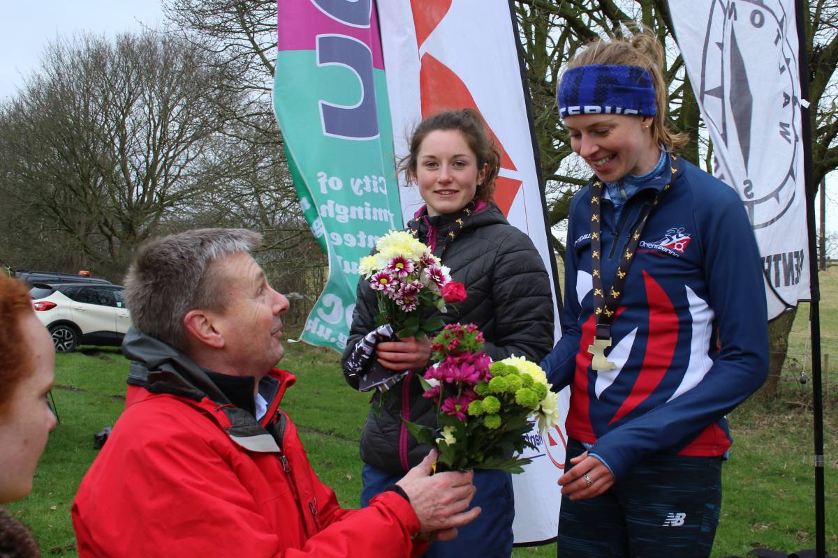 Peter Hart Chief Executive presenting the medals