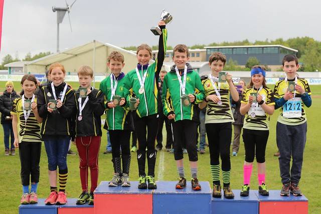 Juniors Mini-Relay podium. Photo: by Rob Lines