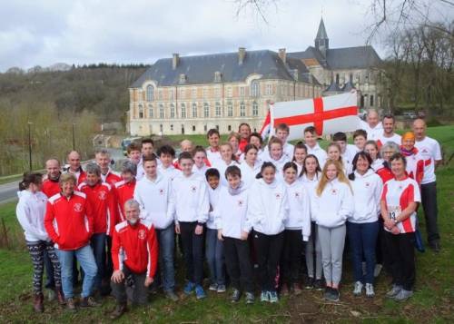 The winning England team