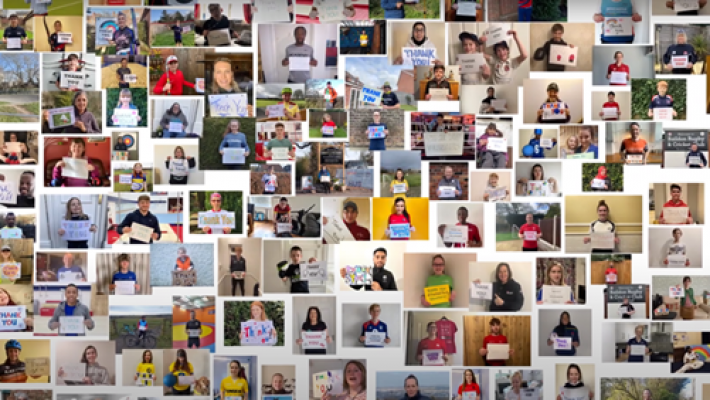 Photo board screen snapshot from the film.  Credit:  Sport England