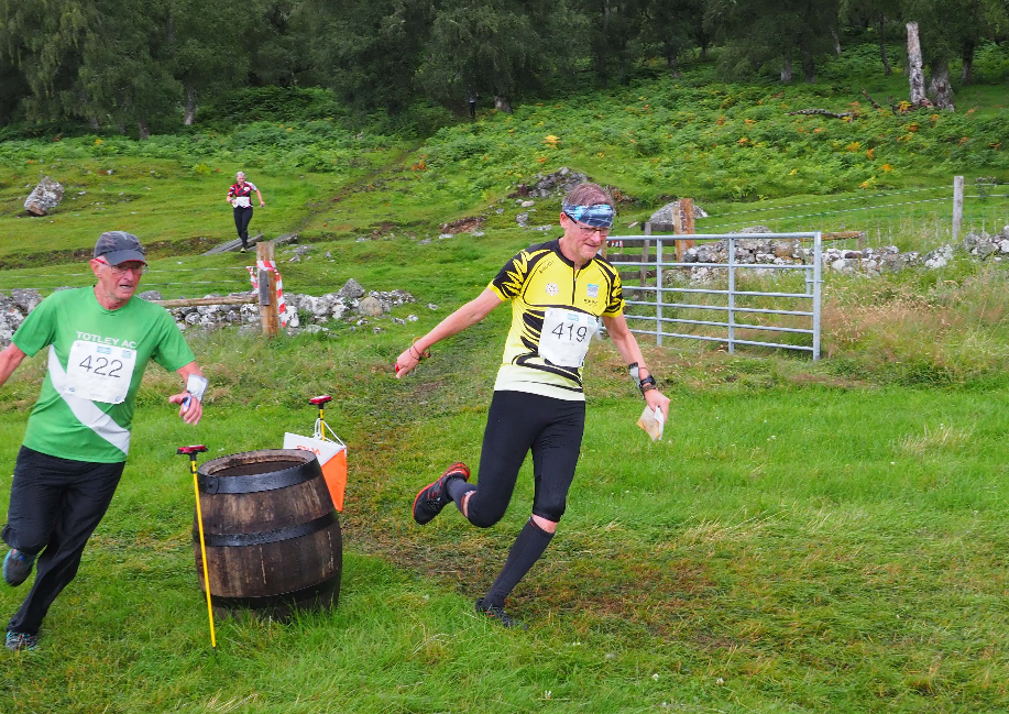 Dave Peel finishes on the area he didn't map! Photo credit: Colin Matheson